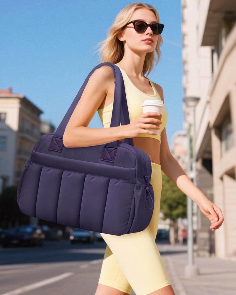 oscaurt Gym Bag for Women Lightweight Duffle Bag for Travel with Toiletry Pouch Water Resistant Carry On Weekender Overnight Duffel - Image 2